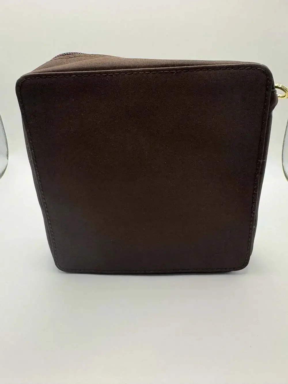 Salvatore Ferragamo Parfums Brown Fabric Toiletry Cosmetics Case GWP